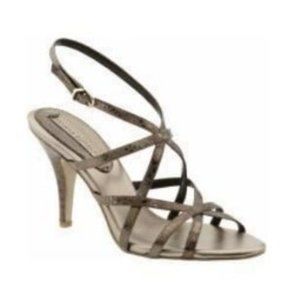 Banana Republic Kandy High Heels Brown Snake Bronze Strappy Women's 8 New